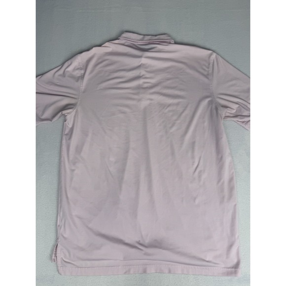 PETER MILLAR Summer Comfort STRIPED Pink & Wht Sz L Golf Business Casual - Picture 8 of 9